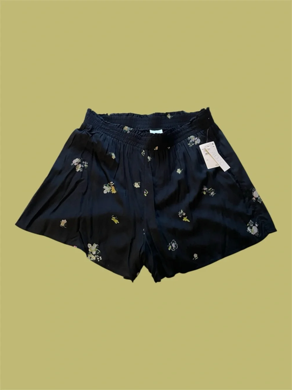 Abound Black Dark Floral Loose Flowy Shorts